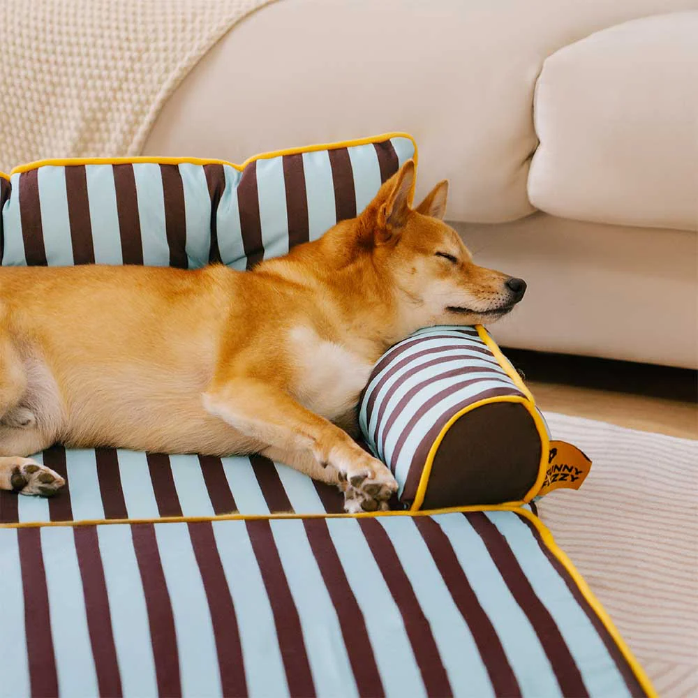 Stripe Waterproof Foldable Large Dog Sofa Bed - Sunny Siesta - Image 14