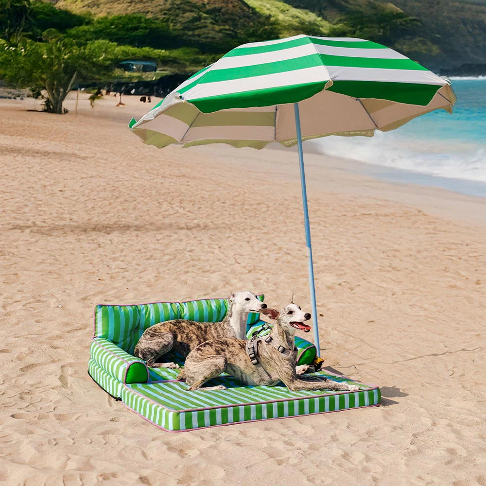 Stripe Waterproof Foldable Large Dog Sofa Bed - Sunny Siesta - Image 16