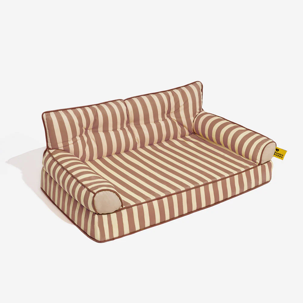 Stripe Waterproof Foldable Large Dog Sofa Bed - Sunny Siesta - Image 26