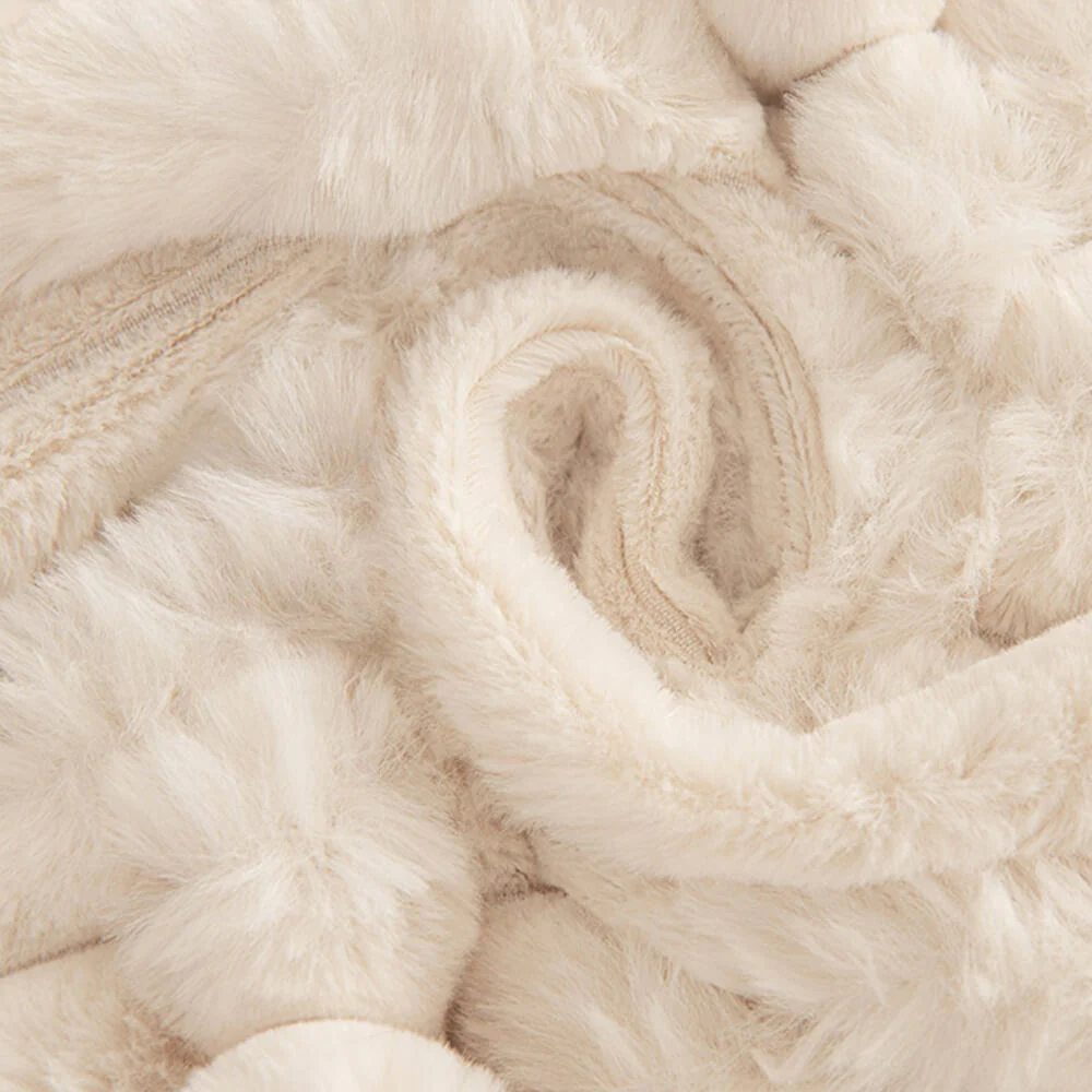 Striped Faux Rabbit Fur Multi Functional One Piece Couch Cover - Image 4