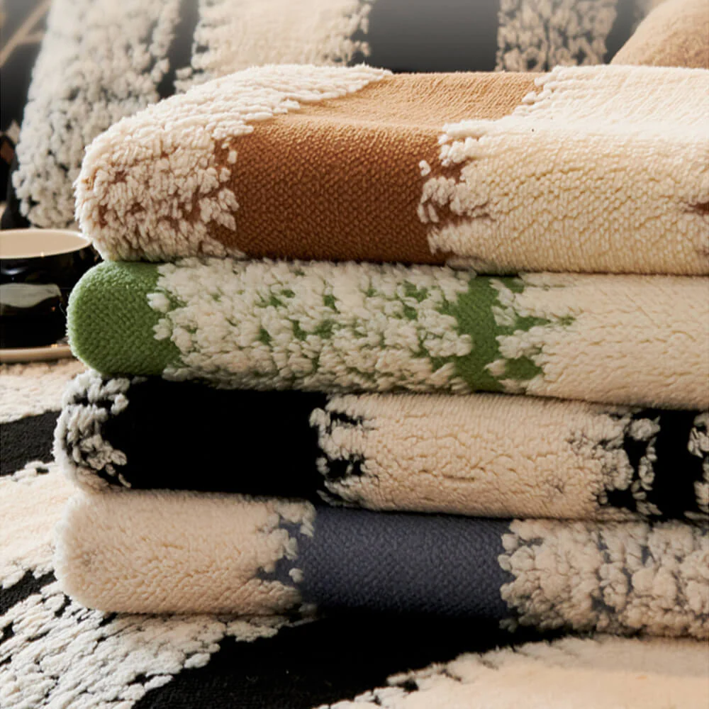 Striped Plush Chenille Thickened Cushion Protector Non-Slip Couch Cover - Image 7