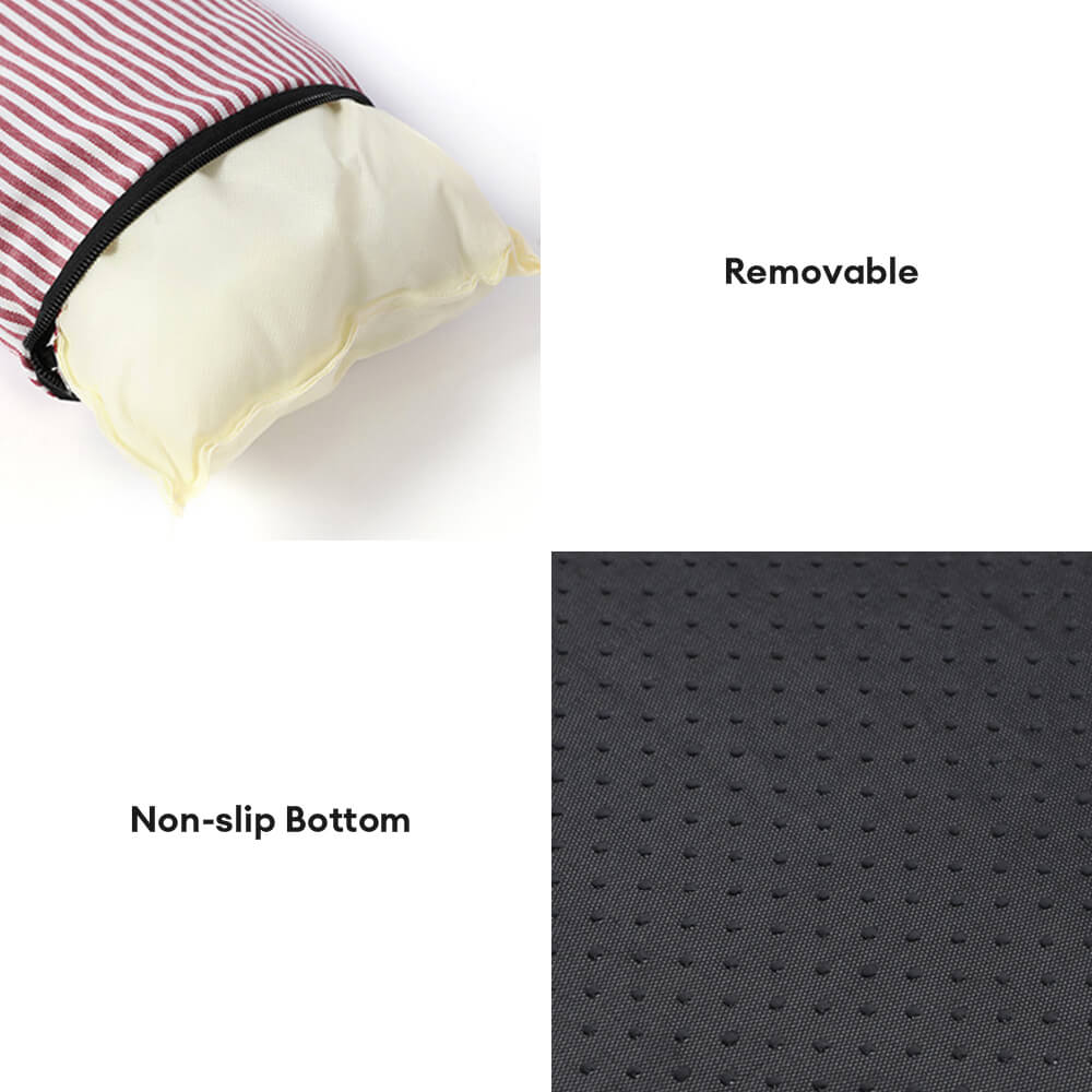 Stylish Plaid Portable Travel Dog Car Safety Seat Central Console - Image 4