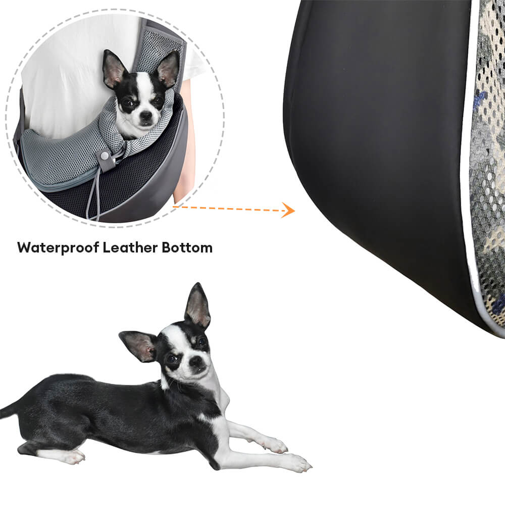 Stylish Portable Mesh PU Leather Dog & Cat Carrier Bag - Image 4