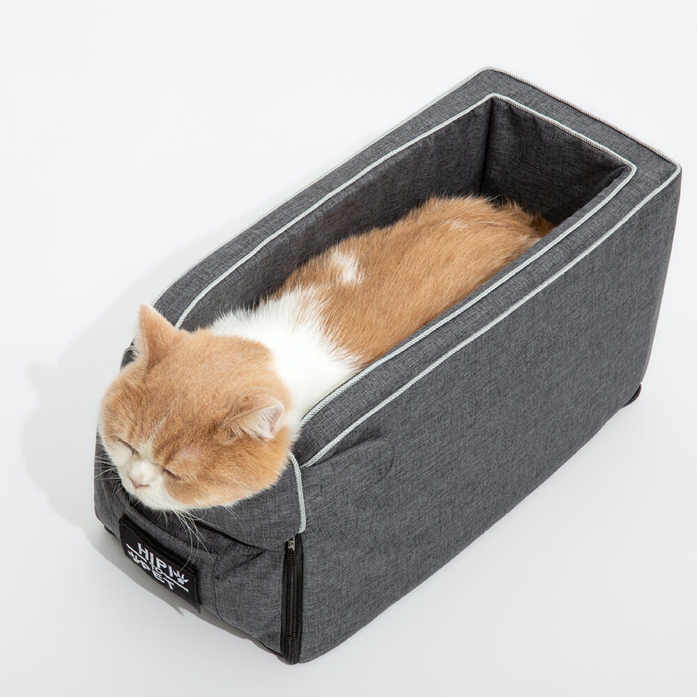 Suede Square Lookout Console Pet Car Seat - Image 10