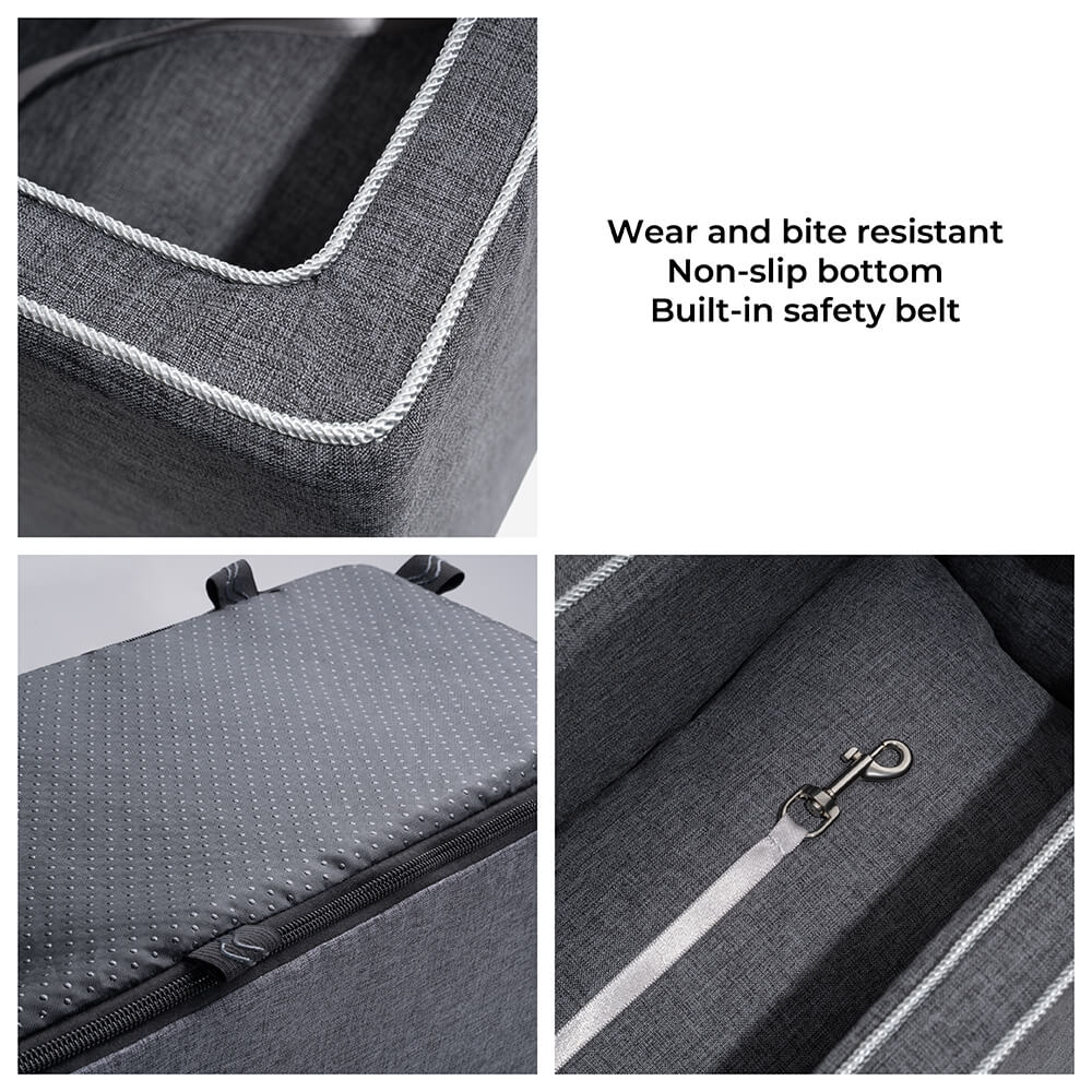 Suede Square Lookout Console Pet Car Seat - Image 4