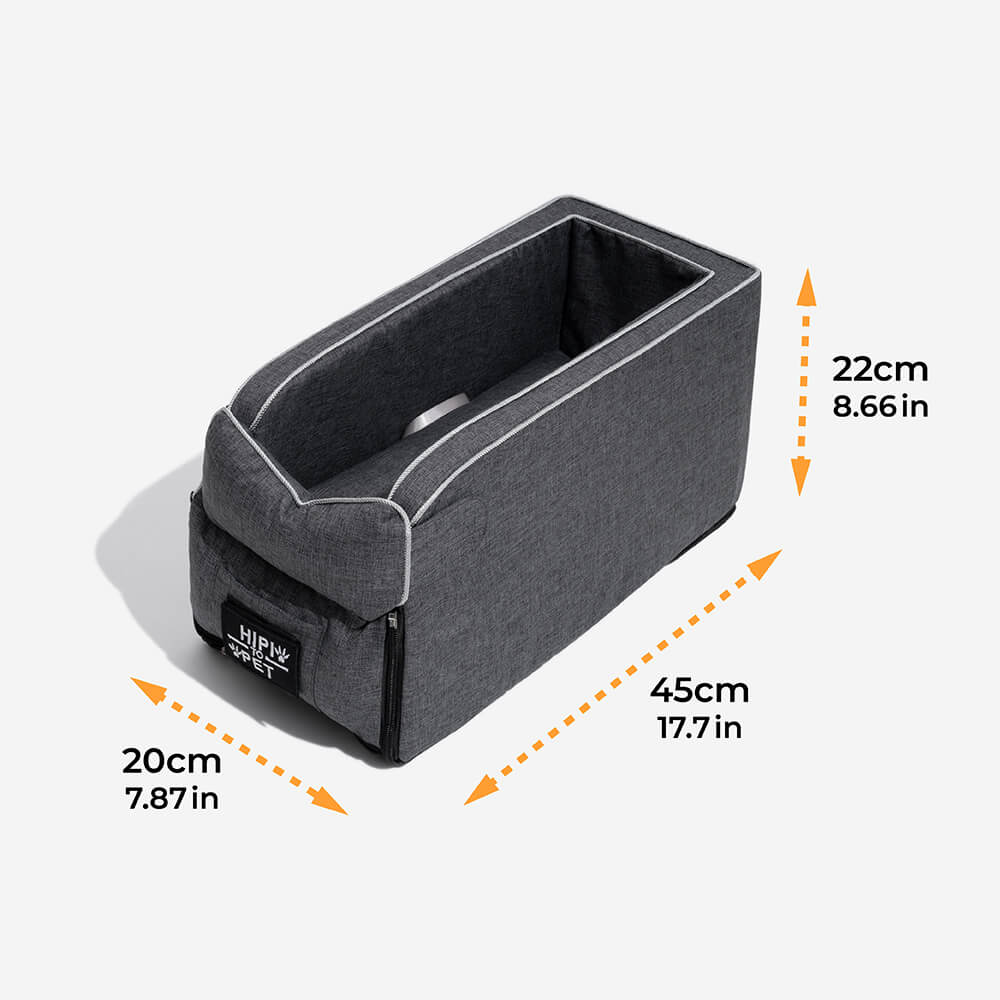 Suede Square Lookout Console Pet Car Seat - Image 6
