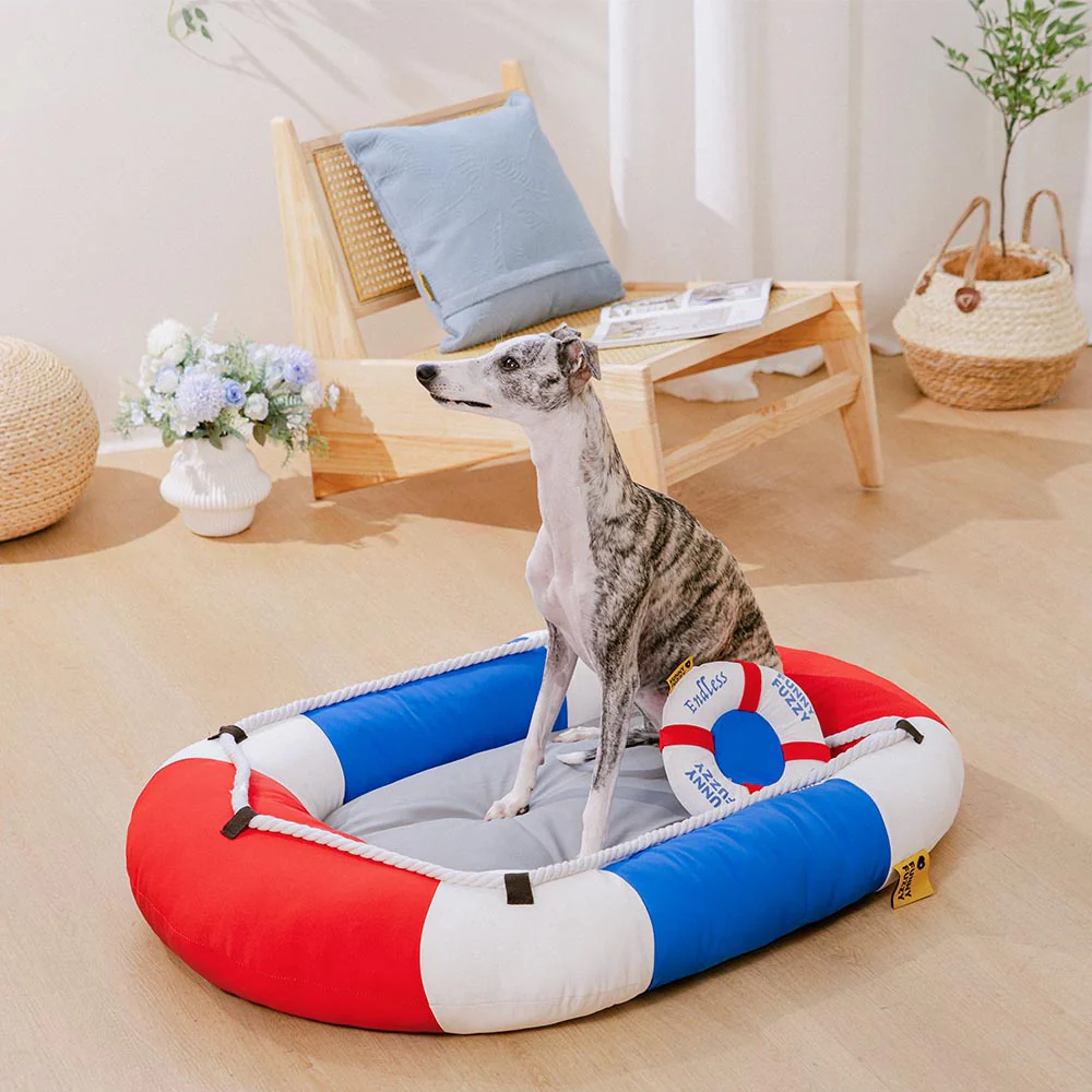 Summer Cooling Waterproof Boat-Shaped Pet Bed with Pillow – Chill Raft - Image 13