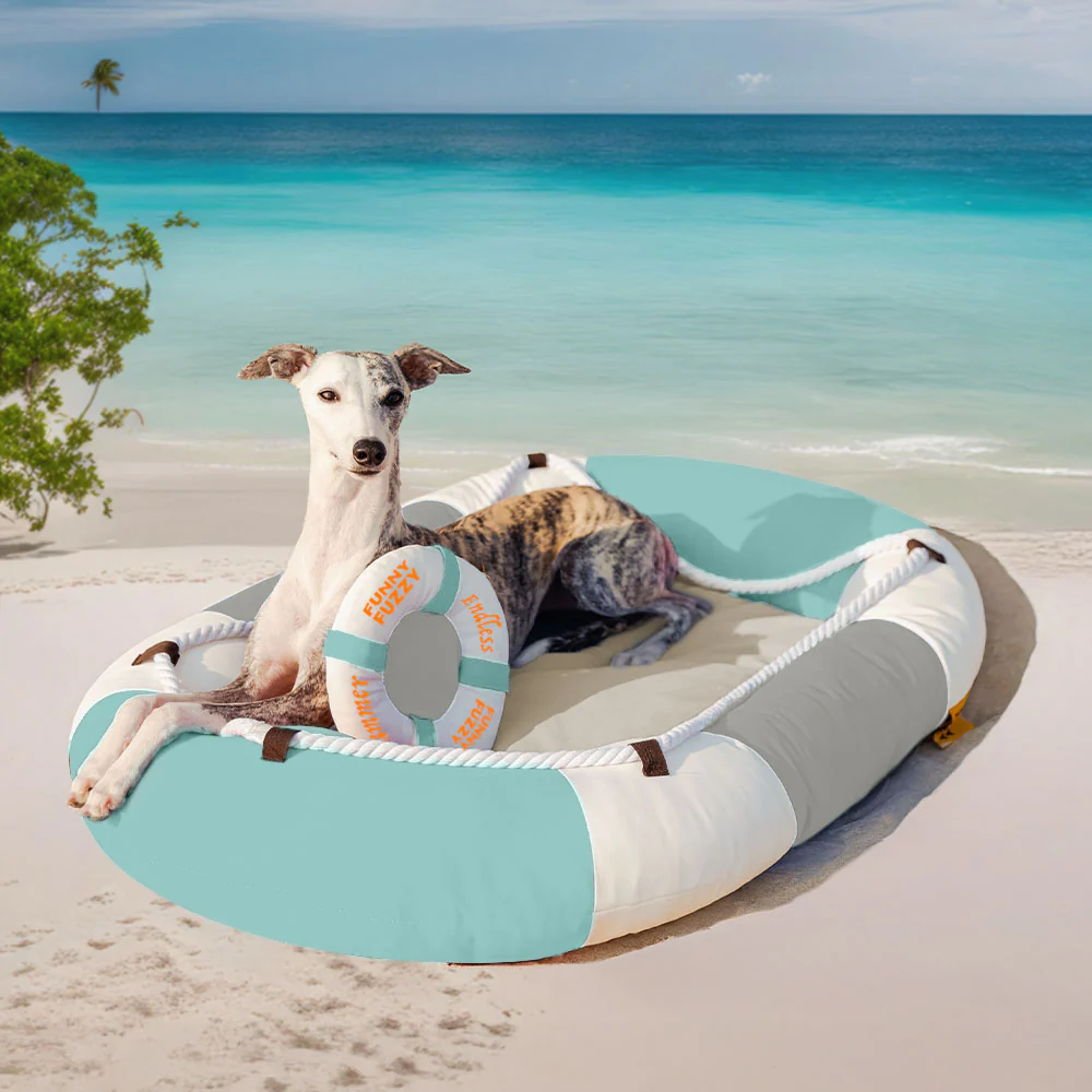 Summer Cooling Waterproof Boat-Shaped Pet Bed with Pillow – Chill Raft - Image 14