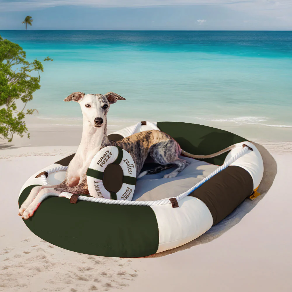 Summer Cooling Waterproof Boat-Shaped Pet Bed with Pillow – Chill Raft - Image 15
