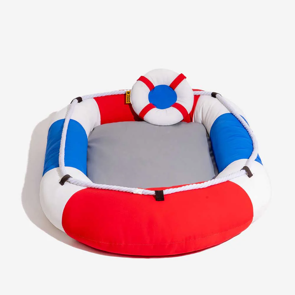Summer Cooling Waterproof Boat-Shaped Pet Bed with Pillow – Chill Raft - Image 18