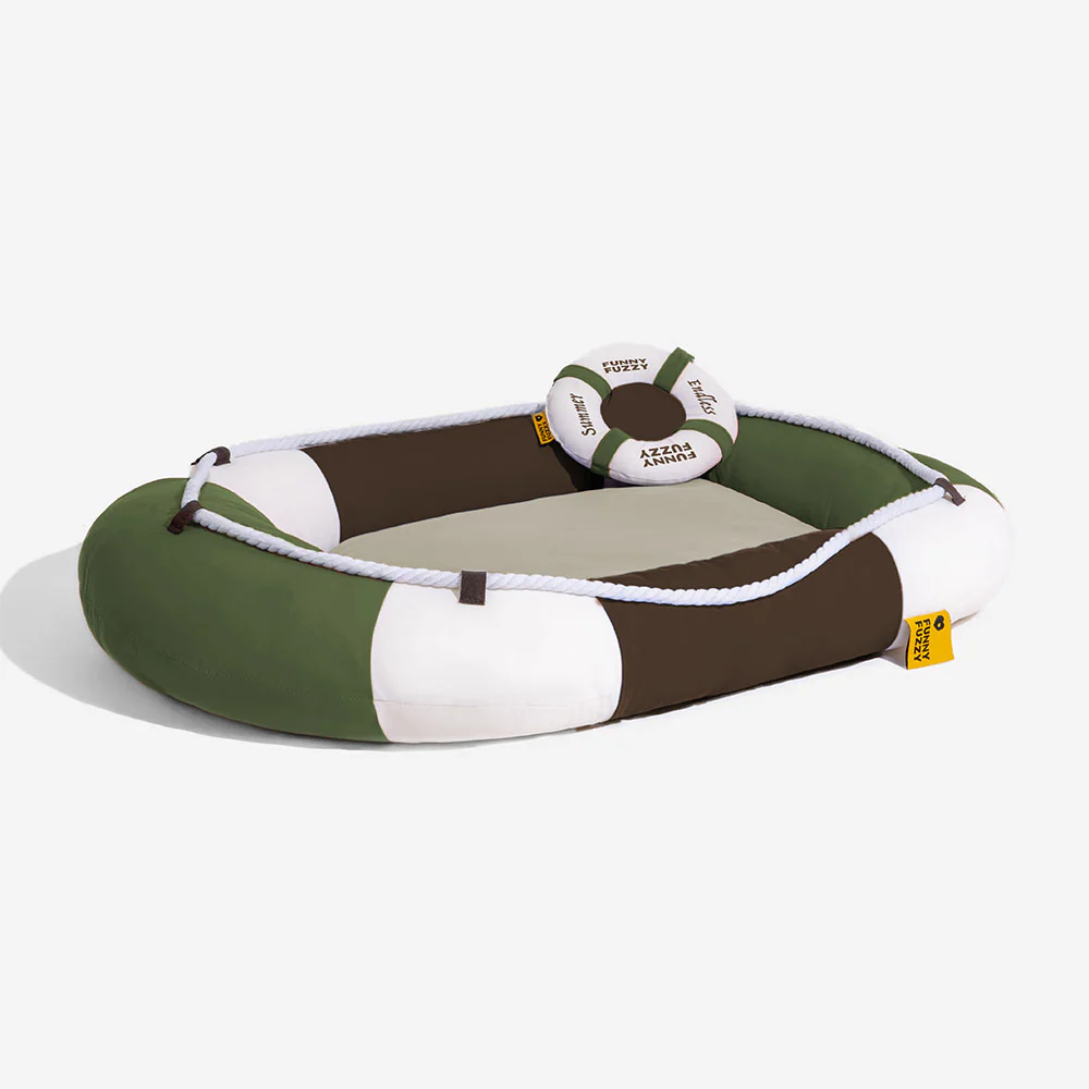 Summer Cooling Waterproof Boat-Shaped Pet Bed with Pillow – Chill Raft - Image 25