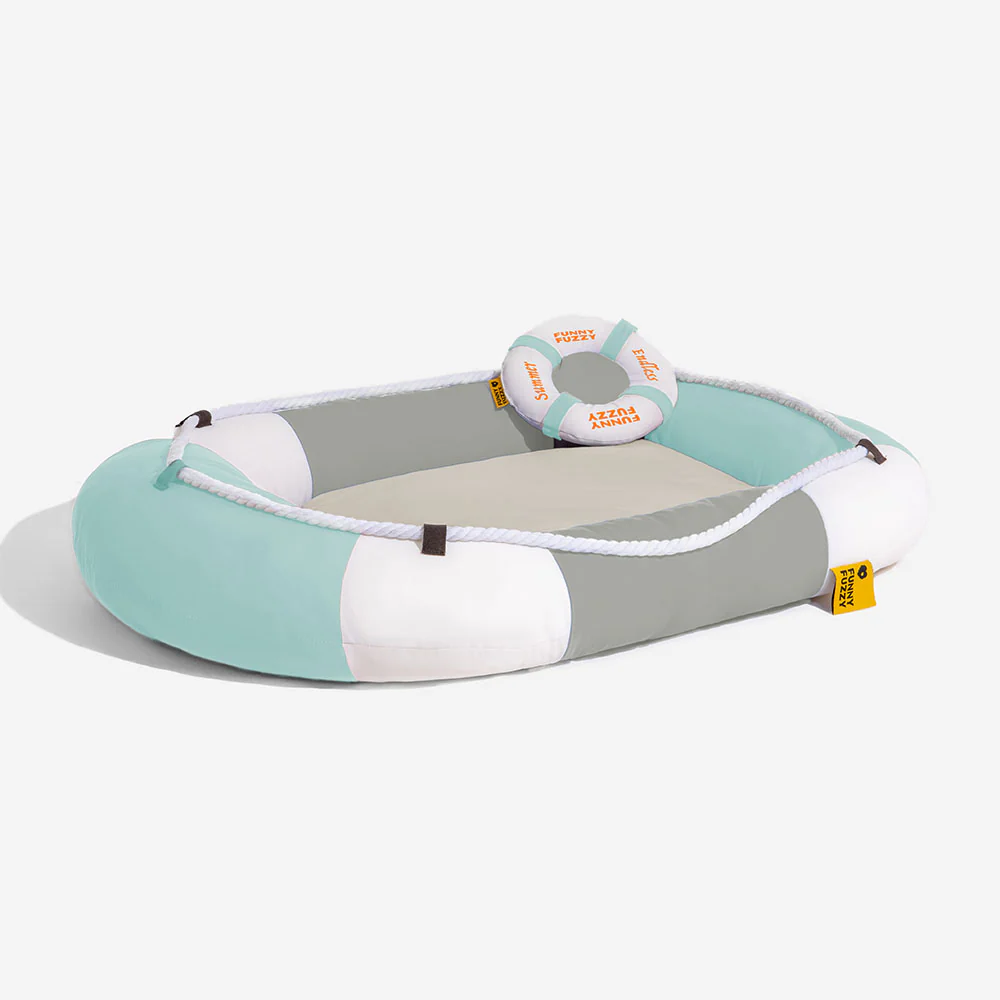 Summer Cooling Waterproof Boat-Shaped Pet Bed with Pillow – Chill Raft - Image 27