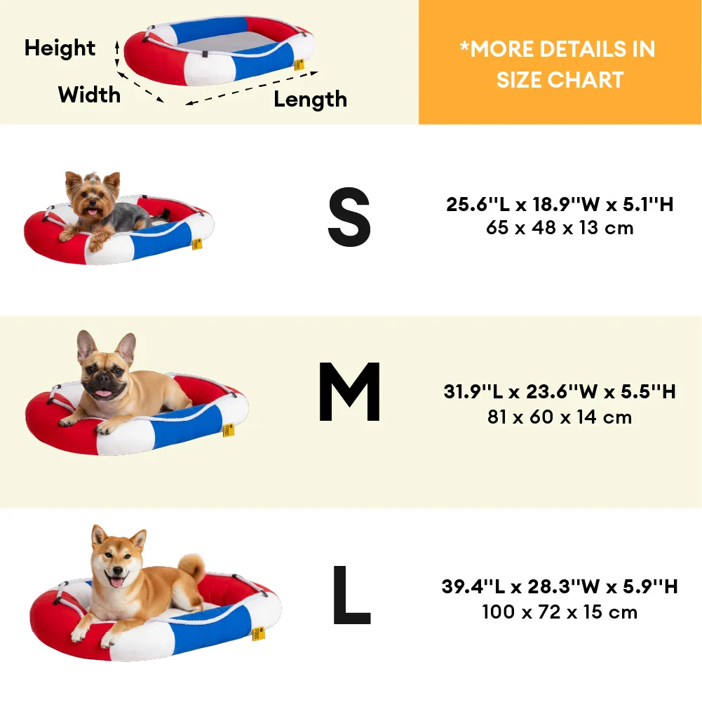 Summer Cooling Waterproof Boat-Shaped Pet Bed with Pillow – Chill Raft - Image 6