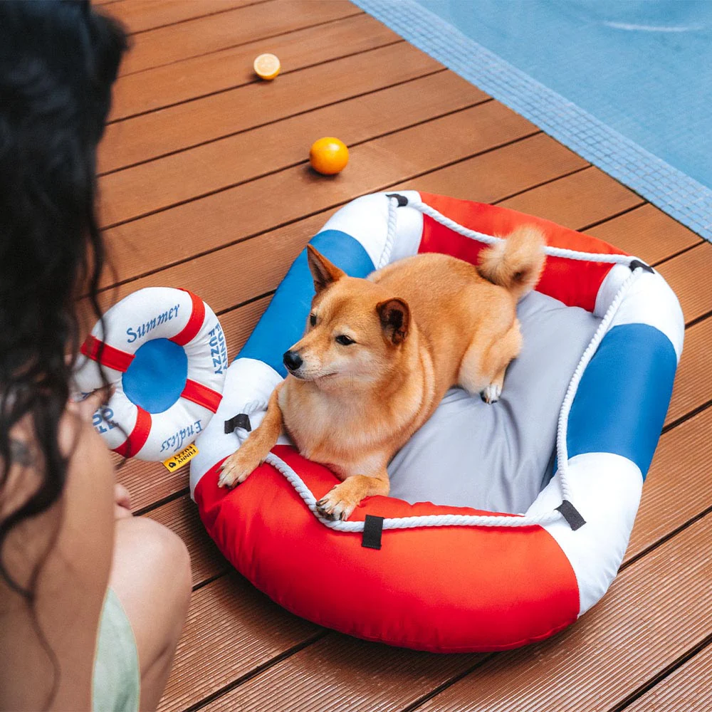 Summer Cooling Waterproof Boat-Shaped Pet Bed with Pillow – Chill Raft - Image 7