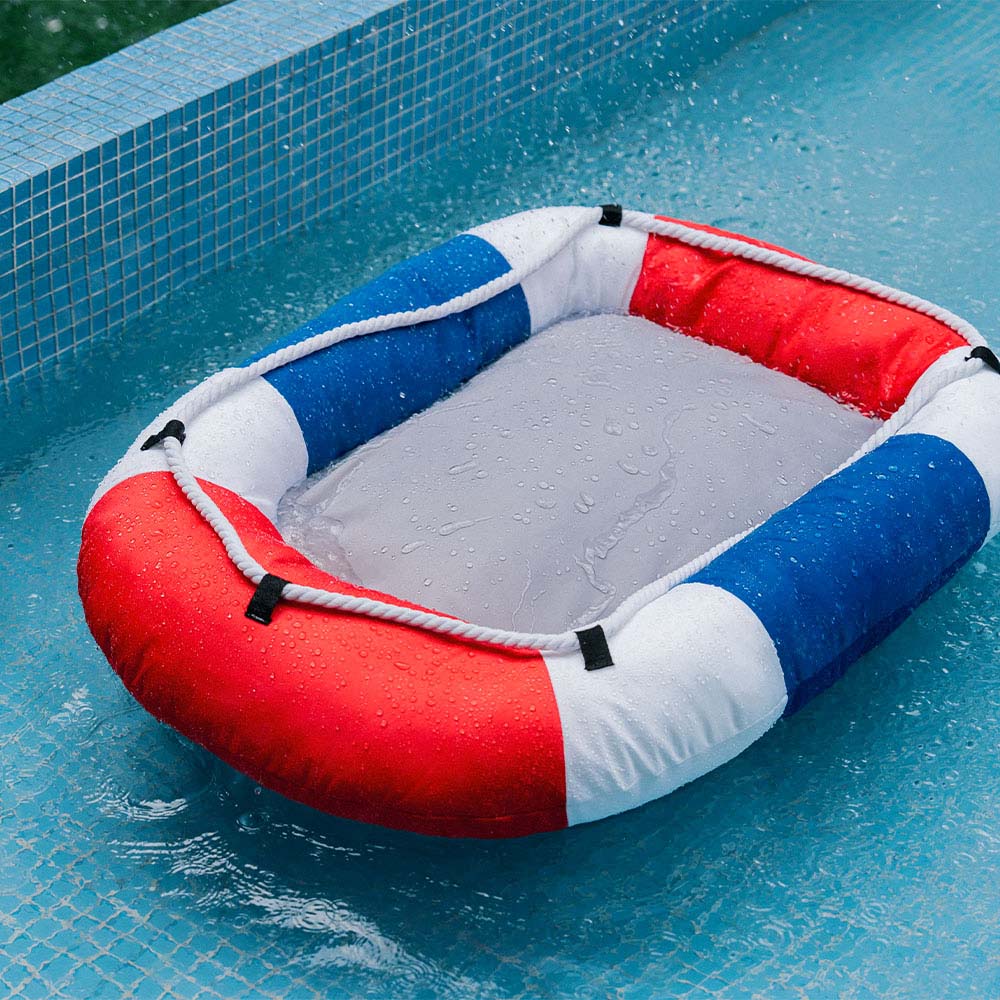 Summer Cooling Waterproof Boat-Shaped Pet Bed with Pillow – Chill Raft - Image 8