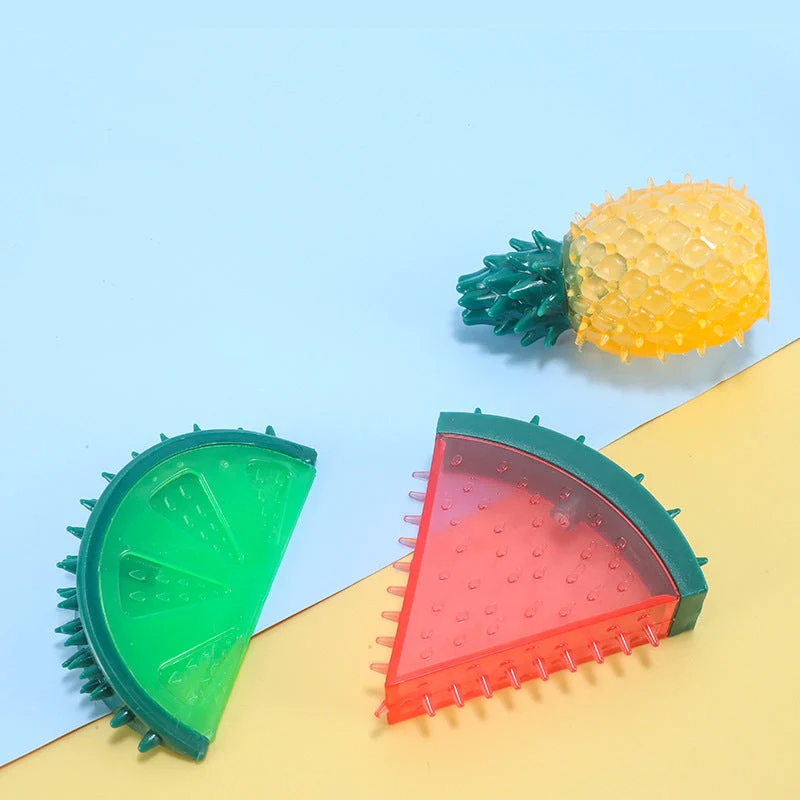 Teething Rubber Water-filled Frozen Fruit Shape Dog Toy - Image 5