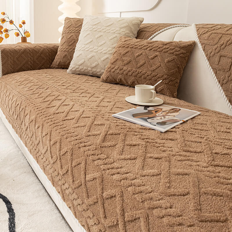 Thickened Soft Plush Sofa Protection Decoration Couch Cover - Image 2