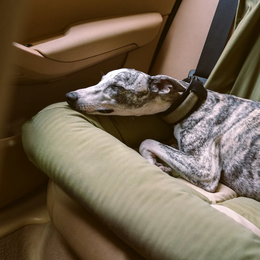 Travel Bolster Safety Back Seat Large Dog Car Seat Bed - Chessboard Lounge - Image 12