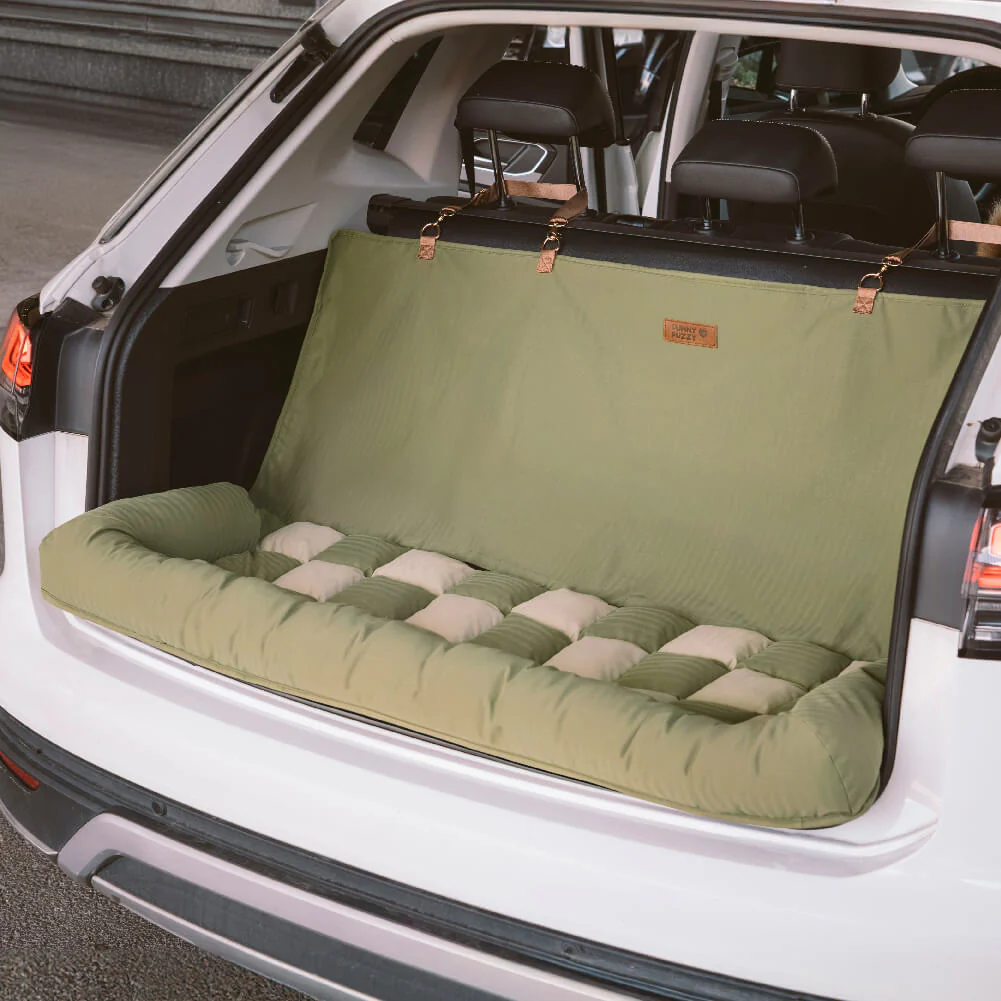 Travel Bolster Safety Back Seat Large Dog Car Seat Bed - Chessboard Lounge - Image 18