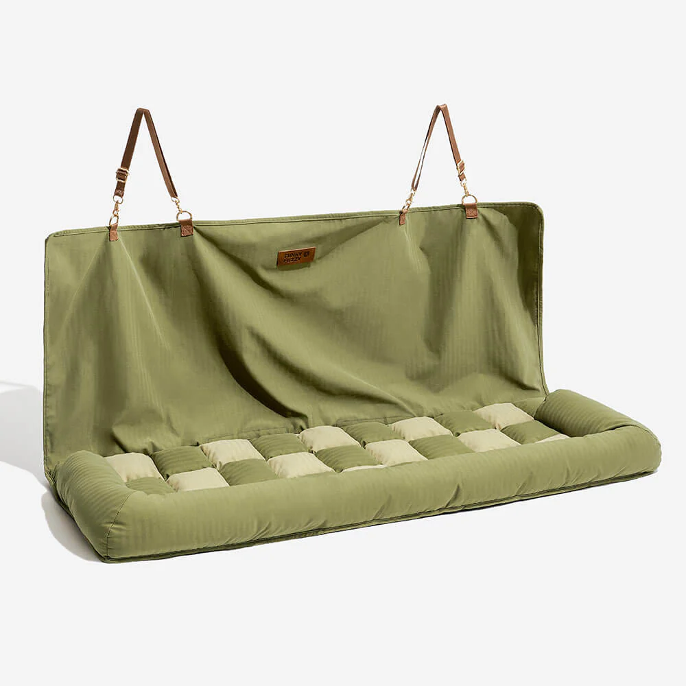 Travel Bolster Safety Back Seat Large Dog Car Seat Bed - Chessboard Lounge - Image 19