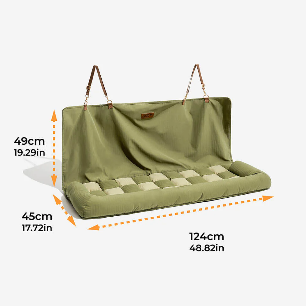 Travel Bolster Safety Back Seat Large Dog Car Seat Bed - Chessboard Lounge - Image 21