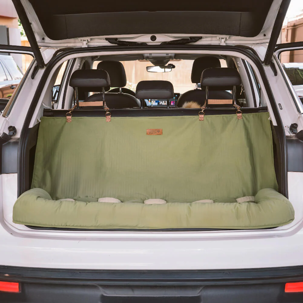 Travel Bolster Safety Back Seat Large Dog Car Seat Bed - Chessboard Lounge - Image 24