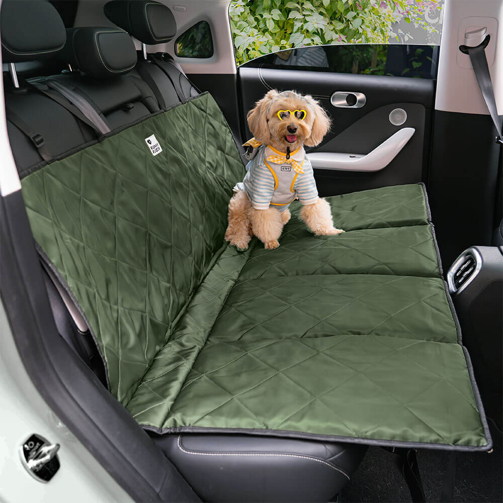 Travel Portable & Waterproof Folding Dog Car Back Seat Bed - Image 2