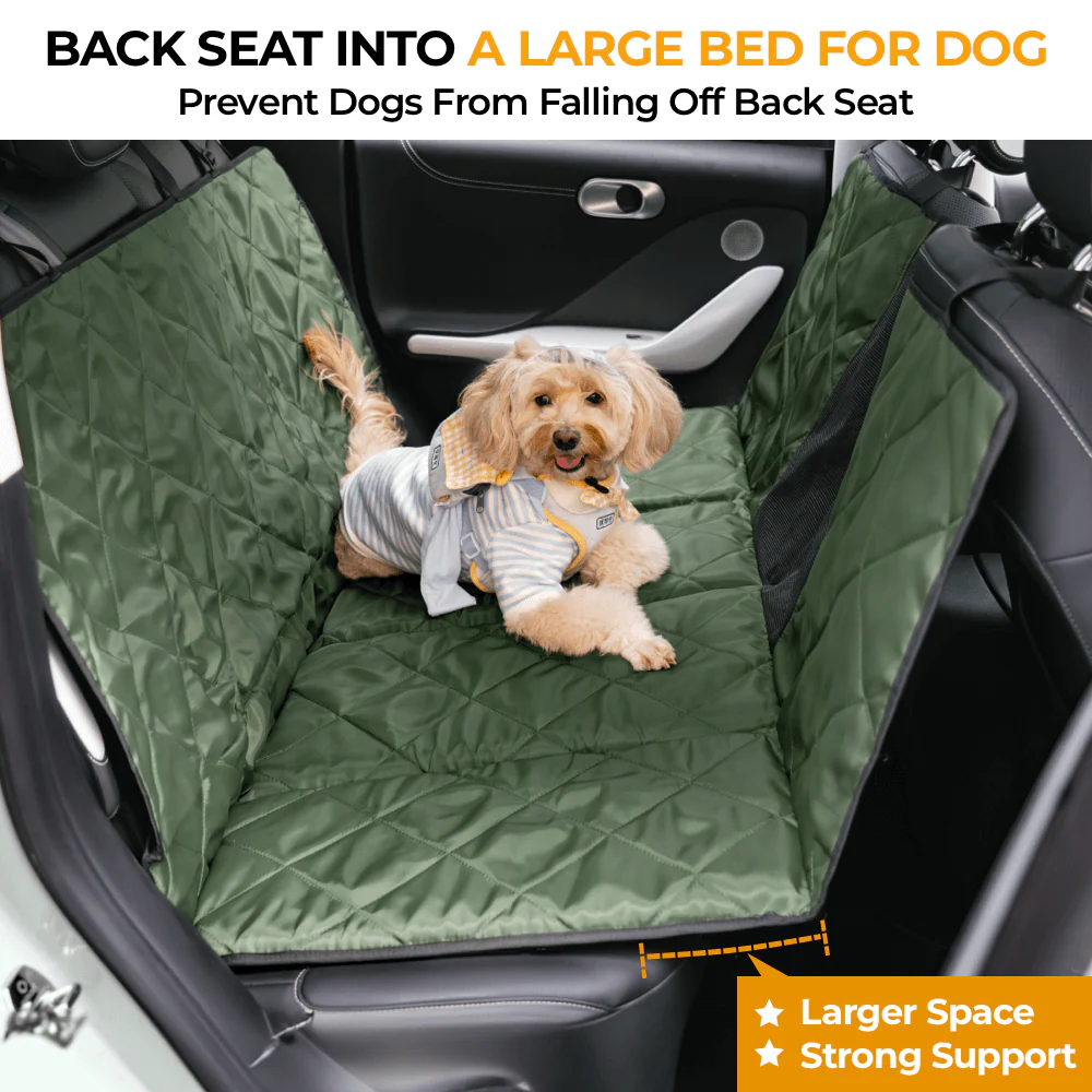 Travel Portable & Waterproof Folding Dog Car Back Seat Bed - Image 4