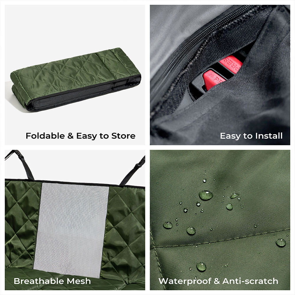 Travel Portable & Waterproof Folding Dog Car Back Seat Bed - Image 5