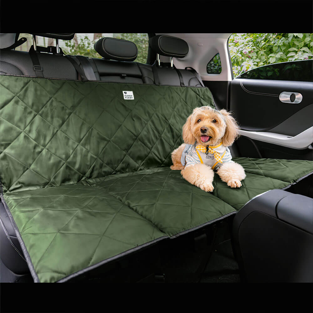 Travel Portable & Waterproof Folding Dog Car Back Seat Bed - Image 7