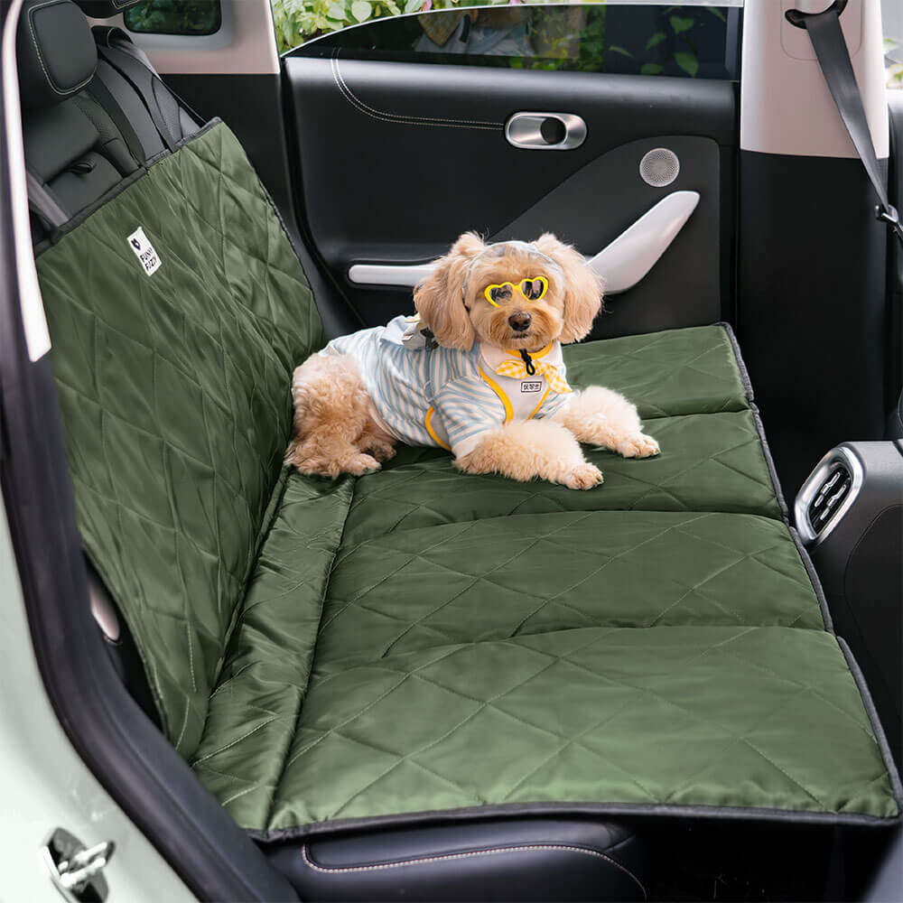 Travel Portable & Waterproof Folding Dog Car Back Seat Bed - Image 8