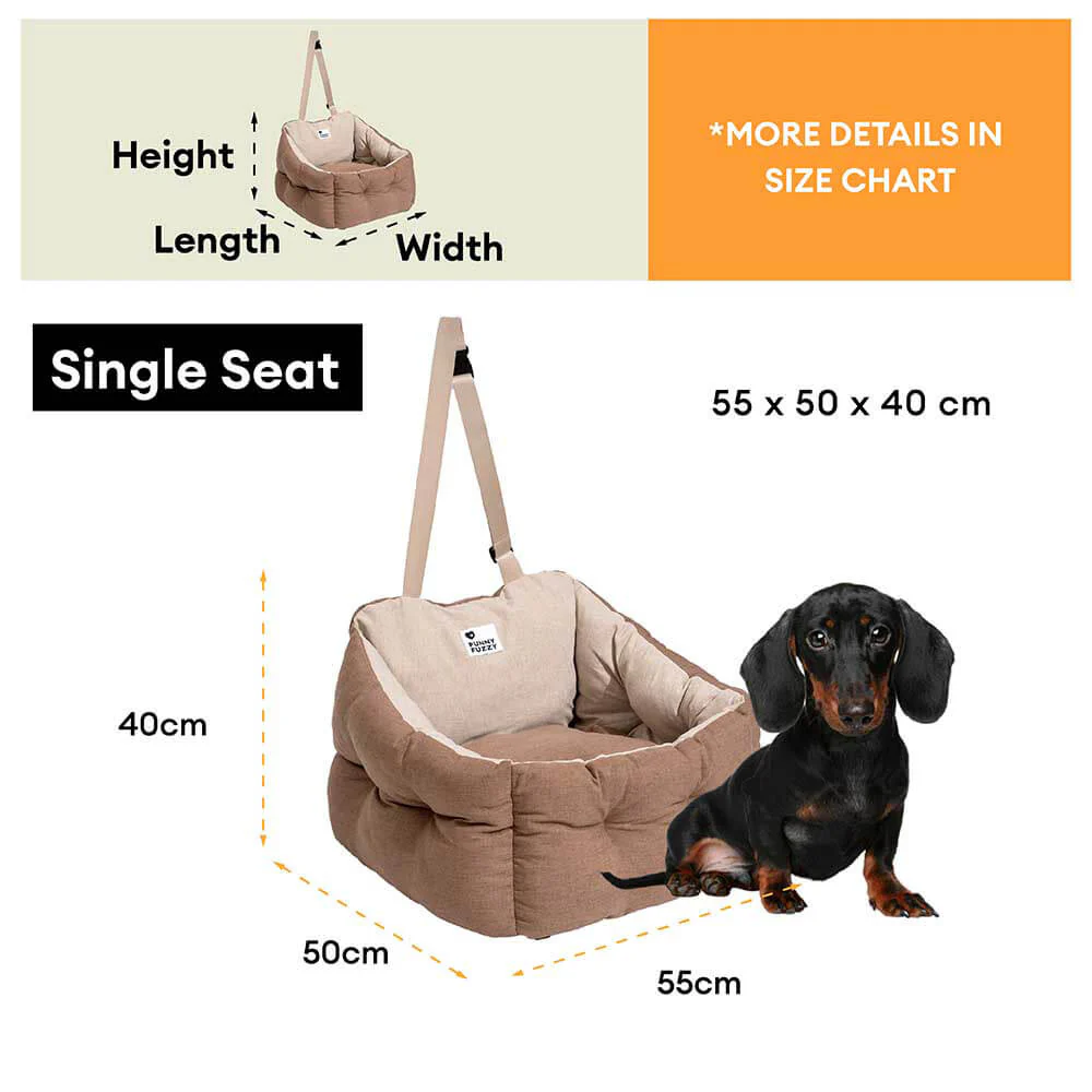 Travel Protection Booster Waterproof Elevated & Thickened Dog Car Seat Bed - Image 9