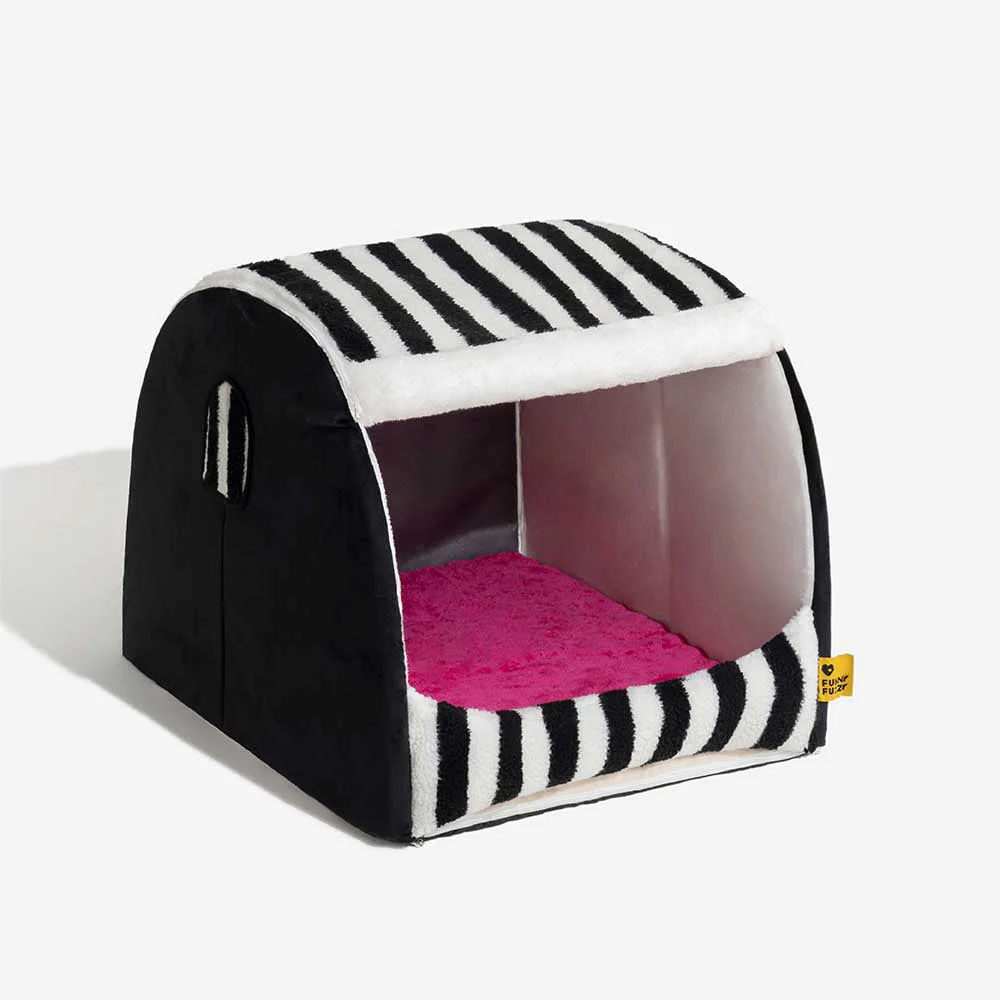 Trendy Striped House Orthopaedic Dog Bed - Cosy Hideaway - Image 19