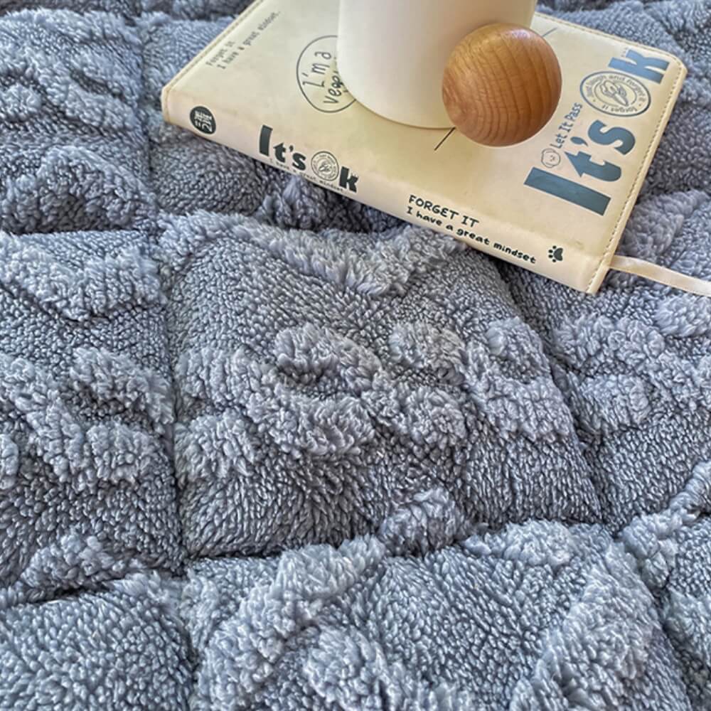 Twisted Jacquard Plush Thick Comfortable Non-Slip Mattress Topper - Image 5