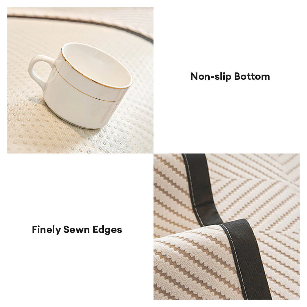 Two-Tone Woven Herringbone Skin-Friendly Polar Fleece Couch Cover - Image 4