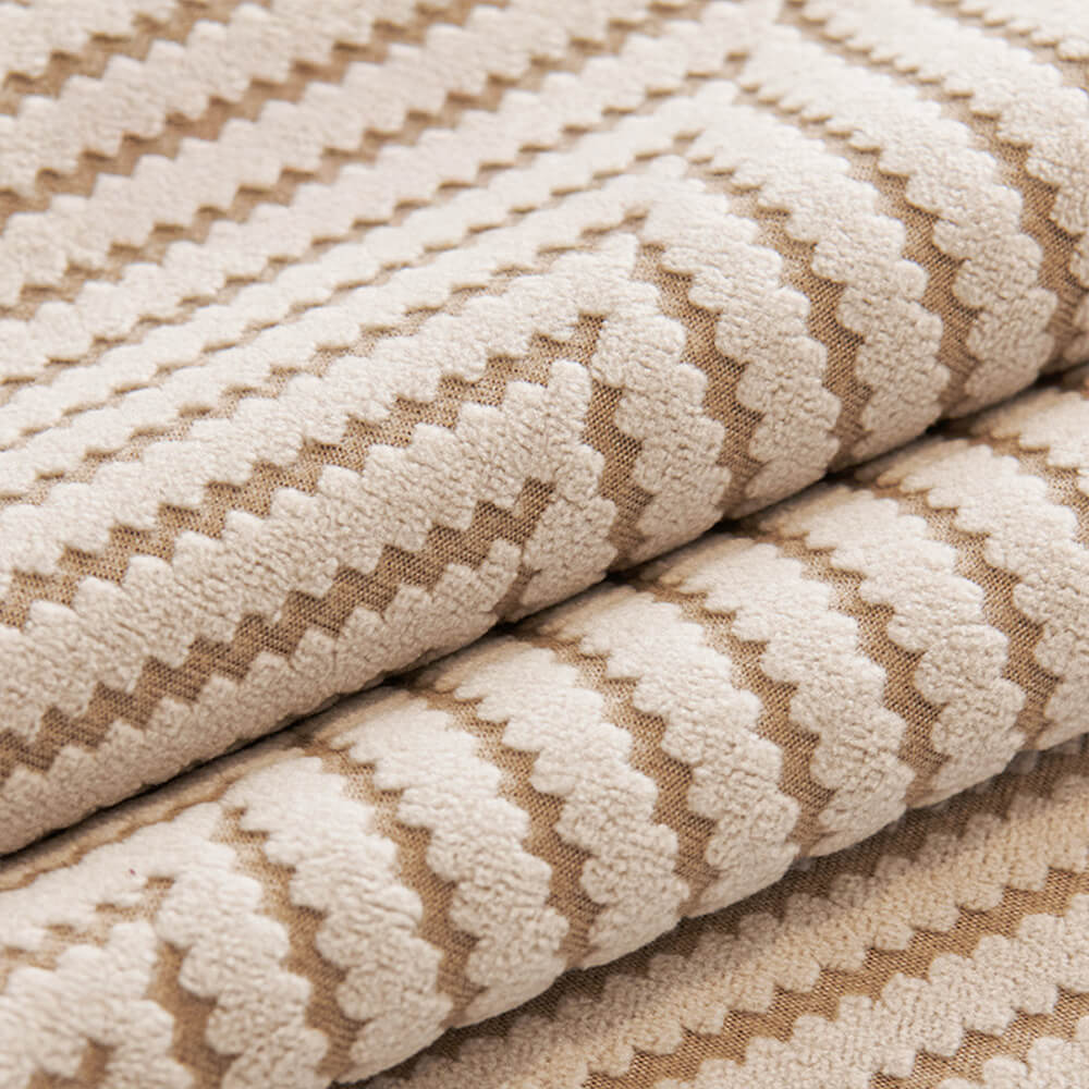 Two-Tone Woven Herringbone Skin-Friendly Polar Fleece Couch Cover - Image 7