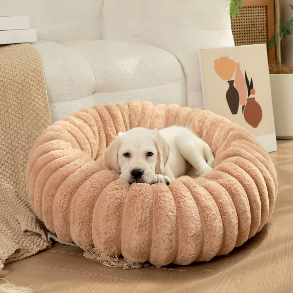 Ultra-Soft Plush Round Donut Support Dog & Cat Bed - Image 4