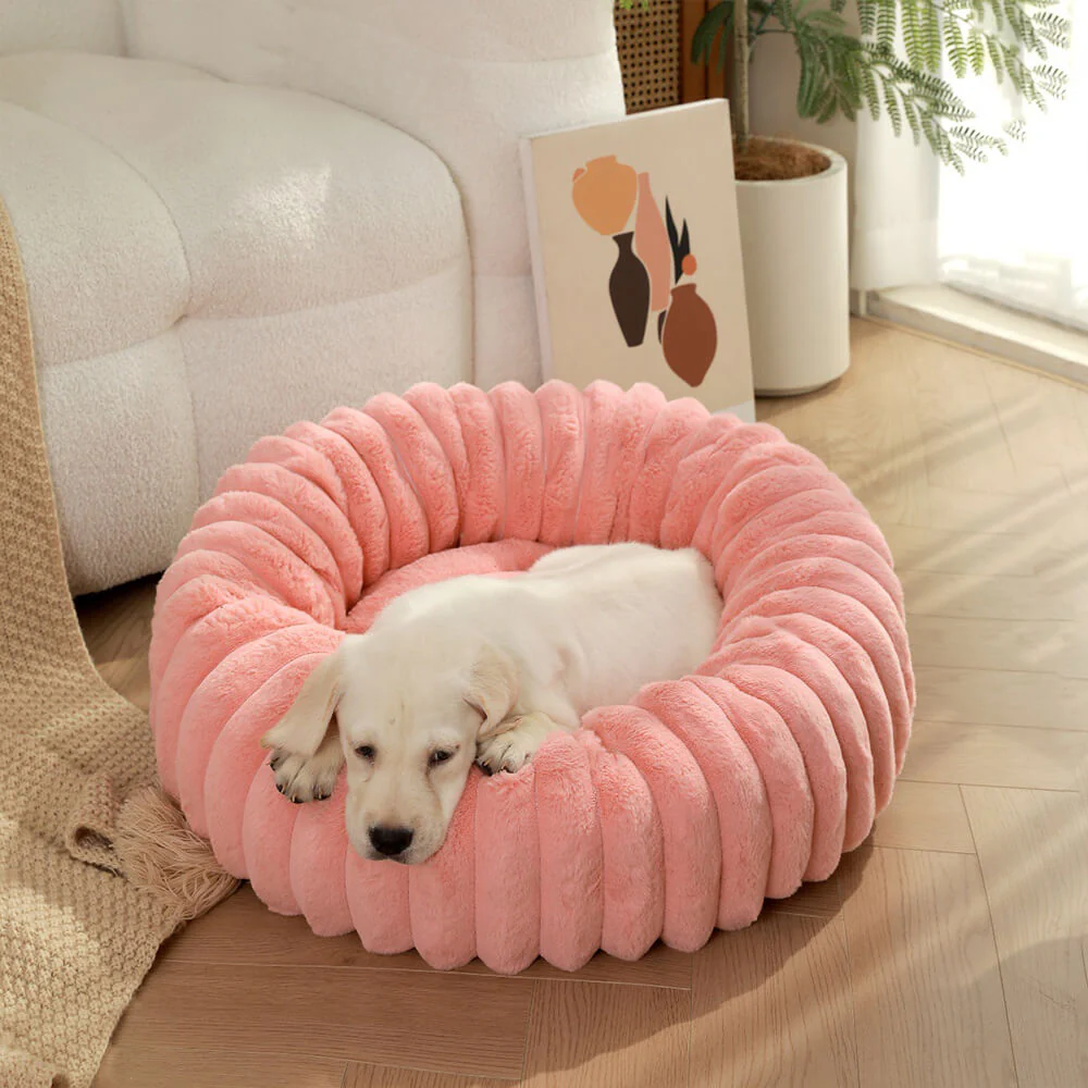 Ultra-Soft Plush Round Donut Support Dog & Cat Bed - Image 5