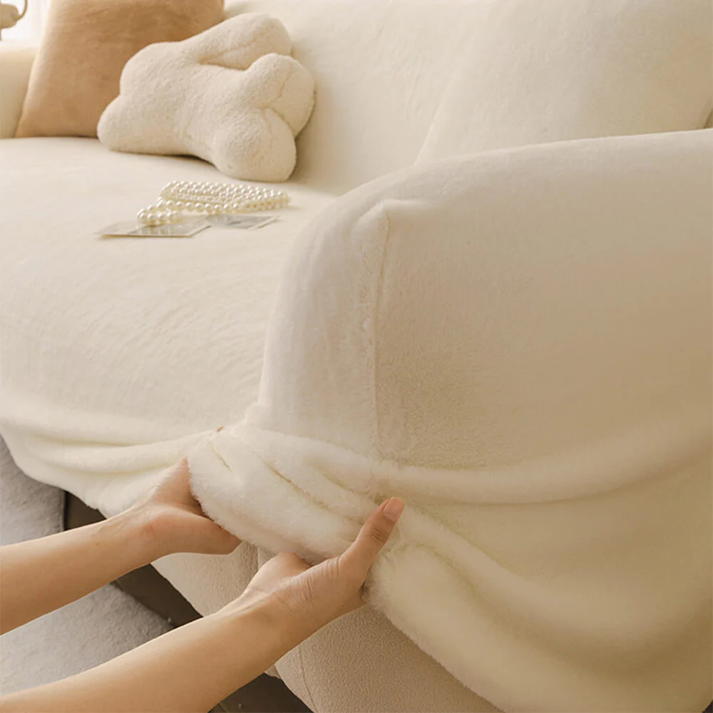 Ultra Soft Skin Friendly Plush Full Coverage Sofa Protector Couch Cover - Image 3