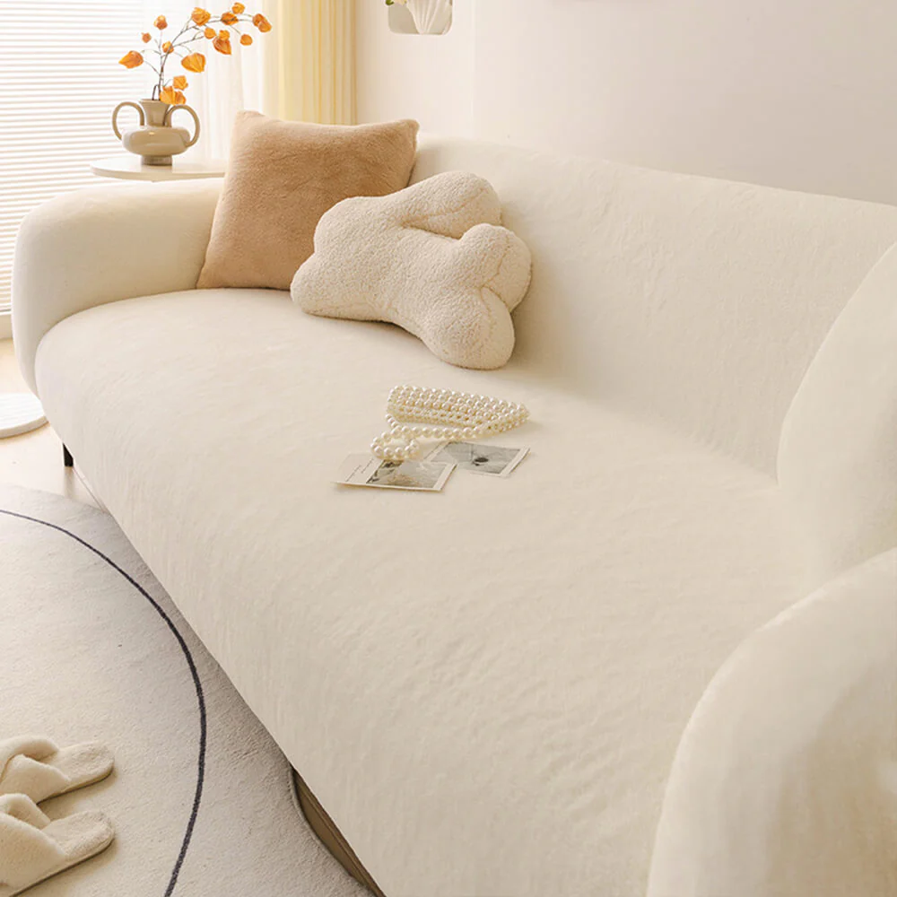 Ultra Soft Skin Friendly Plush Full Coverage Sofa Protector Couch Cover - Image 7