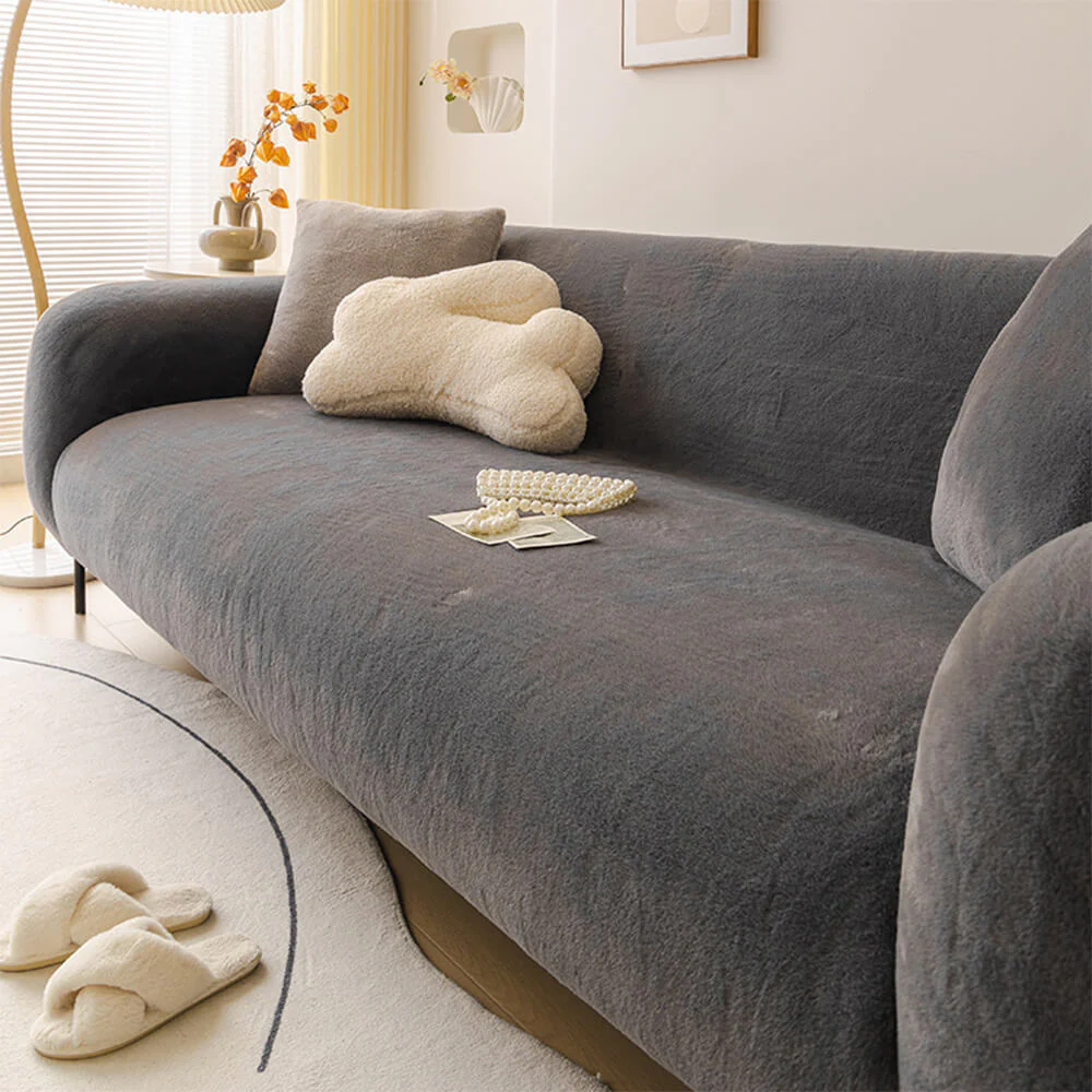 Ultra Soft Skin Friendly Plush Full Coverage Sofa Protector Couch Cover - Image 8