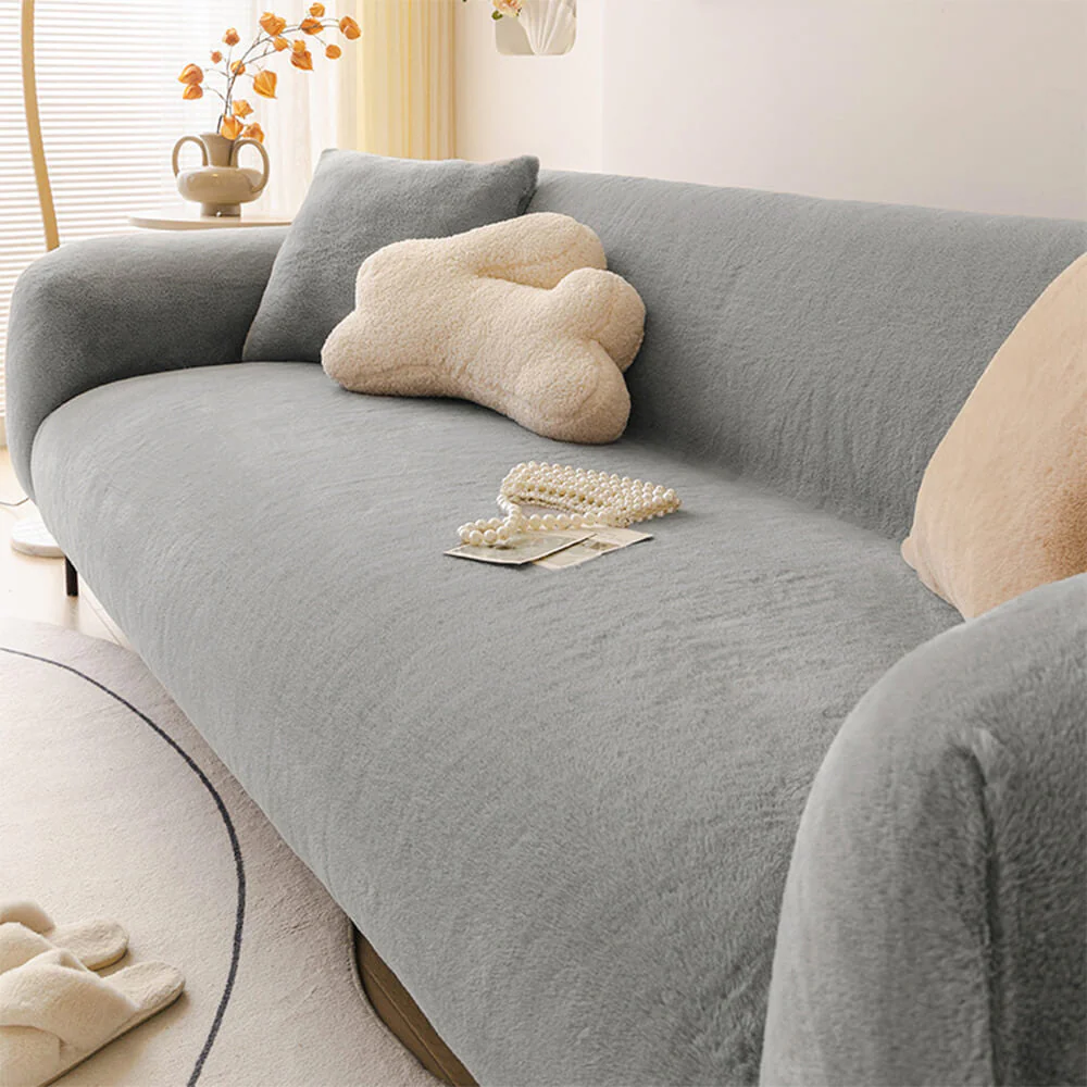 Ultra Soft Skin Friendly Plush Full Coverage Sofa Protector Couch Cover - Image 9
