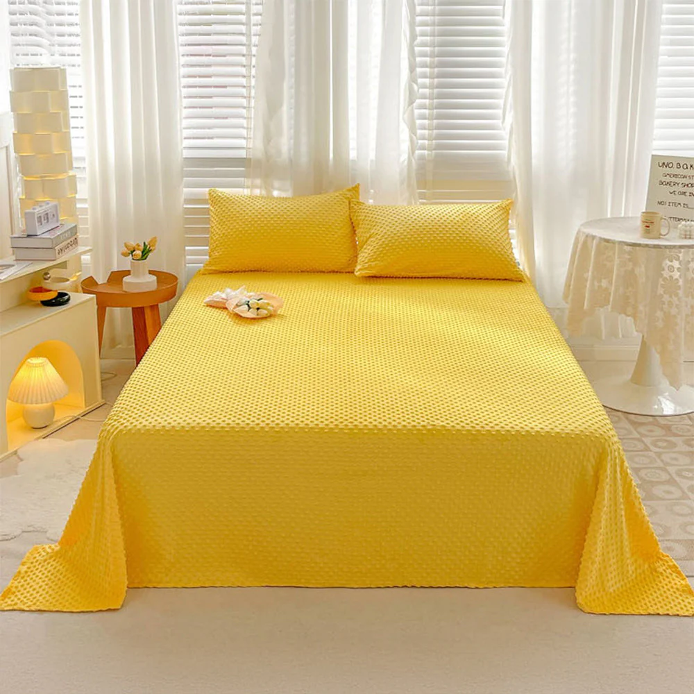 Ultra-Soft Solid Colour Cosy Massage Touch Flat Sheet - Image 10