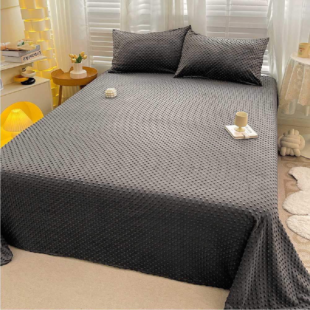 Ultra-Soft Solid Colour Cosy Massage Touch Flat Sheet - Image 2