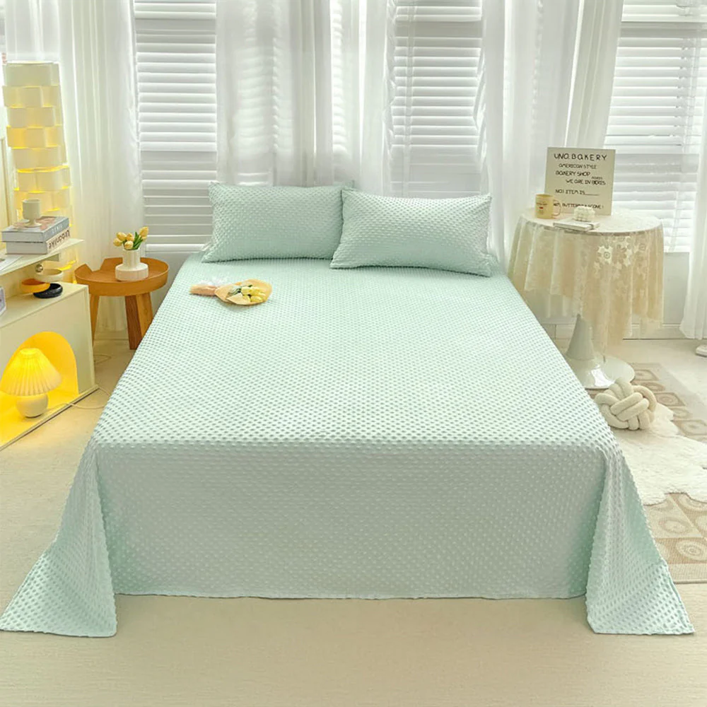 Ultra-Soft Solid Colour Cosy Massage Touch Flat Sheet - Image 3