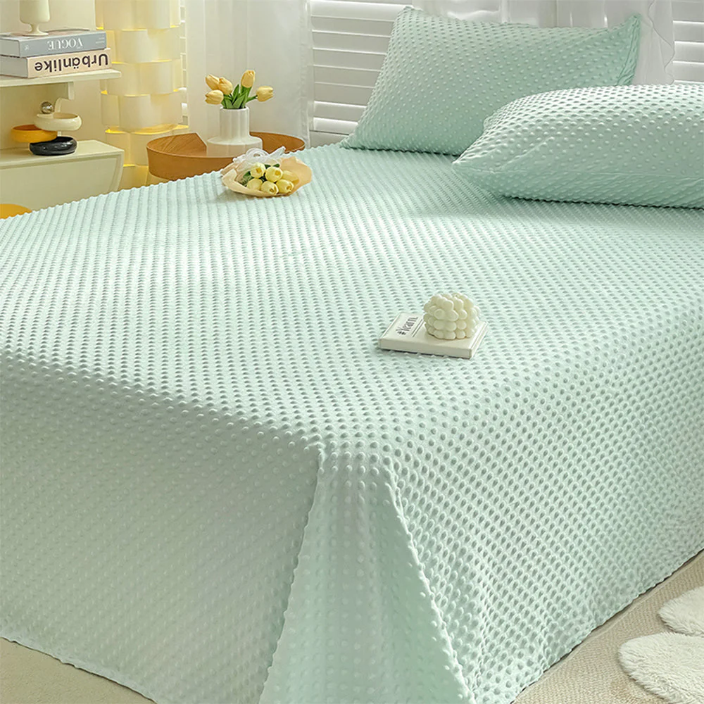 Ultra-Soft Solid Colour Cosy Massage Touch Flat Sheet - Image 5