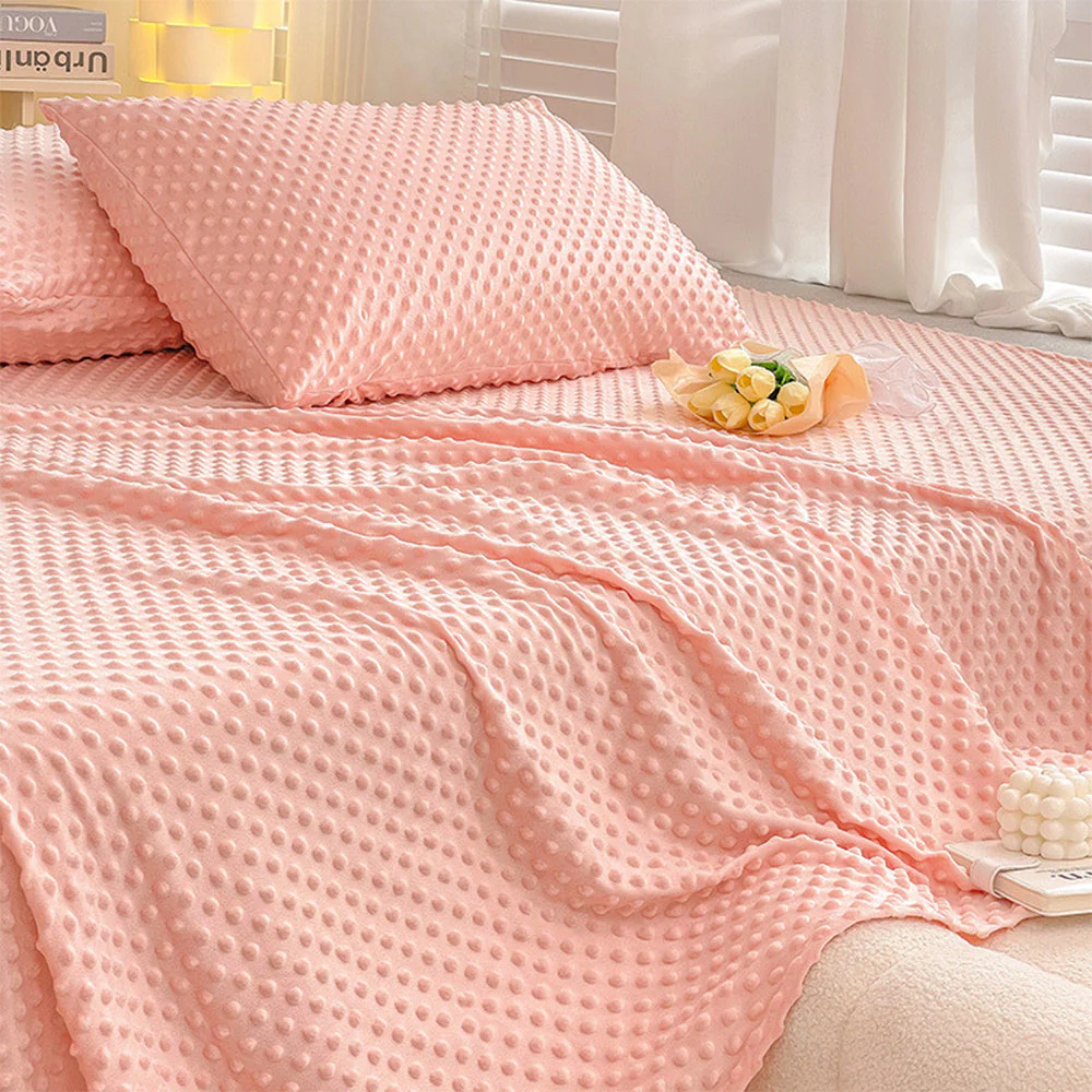 Ultra-Soft Solid Colour Cosy Massage Touch Flat Sheet - Image 7
