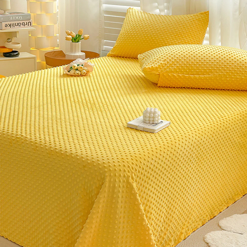 Ultra-Soft Solid Colour Cosy Massage Touch Flat Sheet - Image 8