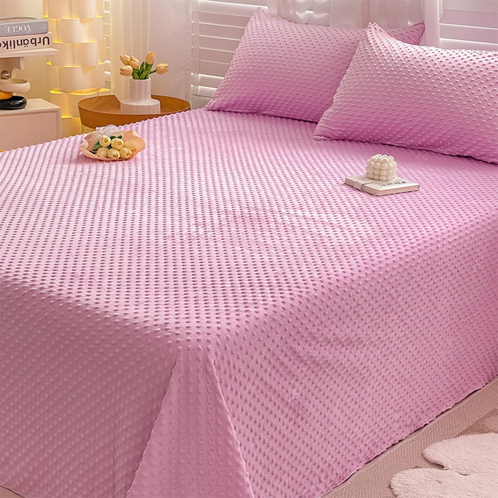 Ultra-Soft Solid Colour Cosy Massage Touch Flat Sheet - Image 9