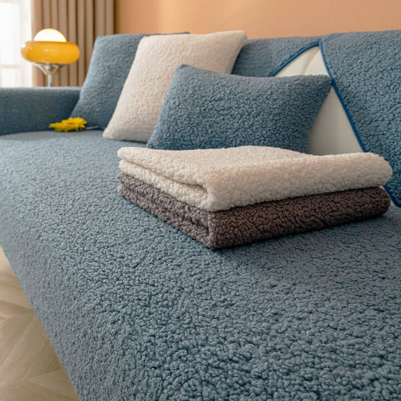 Ultrasoft Teddy Fleece Warm Non-Slip Couch Cover - Image 14